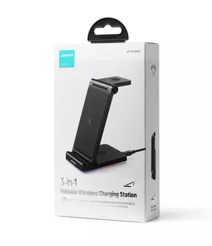 Док-станция Joyroom JR-WQNO1 3 в 1 Foldable Wireless Charger для AirPods/iPhone/Apple Watch (черный)