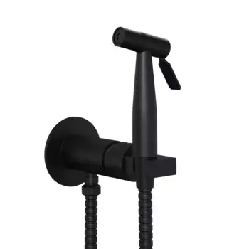 Гигиенический душ Paini Castello Round CAYO442R со смесителем, С ВНУТРЕННЕЙ ЧАСТЬЮ, черный