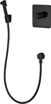 Гигиенический душ Rose R105H со смесителем, С ВНУТРЕННЕЙ ЧАСТЬЮ, черный