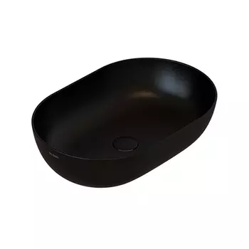 GLOBO (T-EDGE) Раковина накладная, 540 х 360 х 160 мм, цвет черный матовый