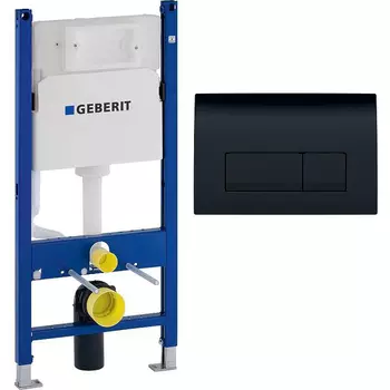 Инсталляция Geberit Duofix Delta51 UP100 111.153.DW.1 для унитаза с клавишей смыва Черный глянец