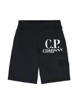 C.P. Company Kids спортивные шорты с логотипом, синий