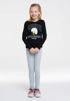 Лонгслив Logoshirt Langarmshirt Peanuts – Woodstock, черный