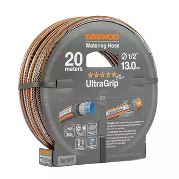 Шланг поливочный 1/2 20 м шестислойный Daewoo UltraGrip Plus ПВХ (DWH 5113)