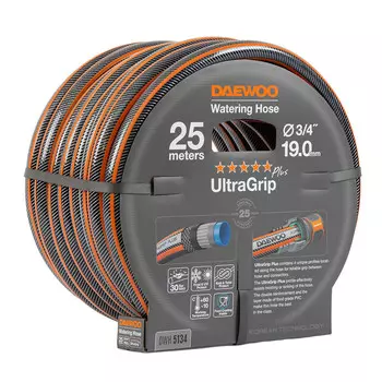 Шланг поливочный 3/4 25 м шестислойный Daewoo UltraGrip Plus ПВХ (DWH 5134)