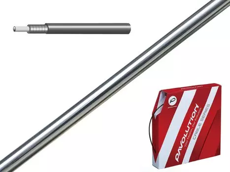 Рубашка троса тормоза ALHONGA, 5мм со смазкой, бухта 30м, в коробке, МЕТАЛЛИК SILVER, LSK100-2P