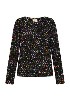 Тонкий вязаный свитер IZIA Sweater, черный