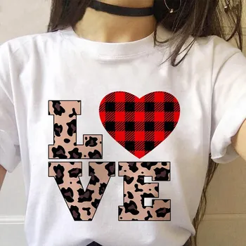 Женские футболки с леопардовым принтом Love, милые модные трендовые футболки с милым принтом, женская одежда с героями мультфильмов, топы, футболки с принтом, женская футболка 4XL