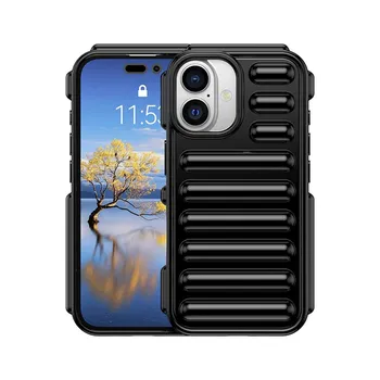 Противоударный чехол Air Cushion Capsule для iPhone 16 15 14 11 12 13 Pro Max X XR XS Armour Защитная задняя крышка для Apple 15 For iPhone 16 прозрачный