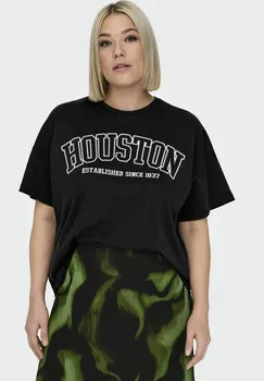 Футболка с принтом CARHOUSTON ONLY Carmakoma, черный