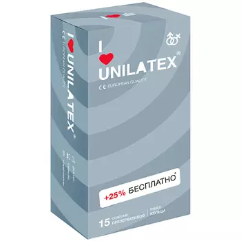 UNILATEX Презервативы Ribbed 15.0