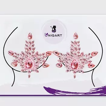 UNIQART Кристаллы для грудей "Лепестки любви"