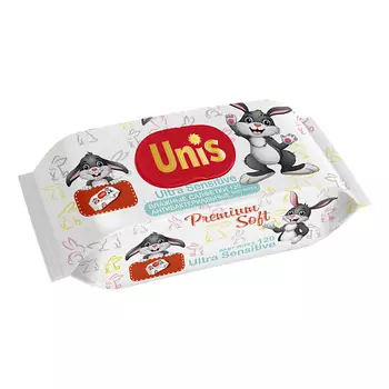 UNIS Влажные Салфетки Для детей без запаха Premium Soft 120.0