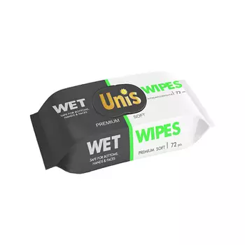 UNIS Влажные Салфетки универсальные Premium Soft 72.0