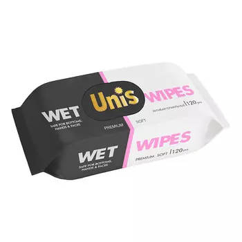 UNIS Влажные Салфетки универсальные Premium Soft 120.0