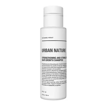 URBAN NATURE Шампунь укрепляющий и стимулирующий рост волос STRENGTHENING AND STIMULATING HAIR GROW 100.0