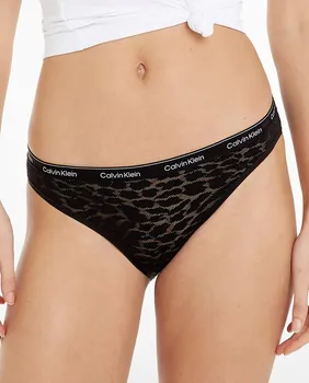 Комплект из 3 классических трусиков с леопардовым кружевом Calvin Klein, черный