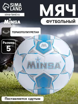 Футбольный мяч minsa, машинная сшивка, 32 панели, р. 5, tpu