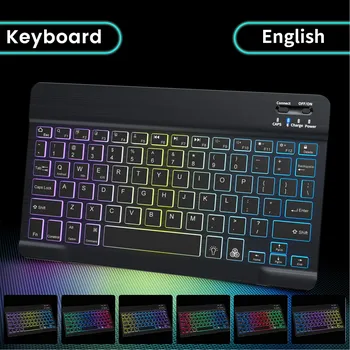 Беспроводная Bluetooth-клавиатура и мышь, мини-клавиатура для Ipad, колпачки для клавиш 10 дюймов для планшета Ipad Pro 12 9 Air 4 S6 Lite Only En Keyboard-China