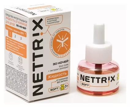 Дополнительный флакон-жидкость "Nettrix" Soft, детский, 30 ночей