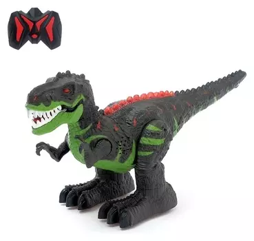 Динозавр радиоуправляемый T-rex, двигает головой, работает от батареек, свет и звук