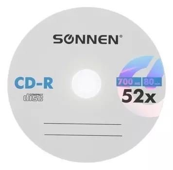 Диск Cd-r Sonnen, 52x, 700 Мб, конверт, 1 шт