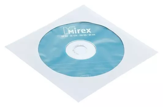 Диск Cd-rw Mirex, 4-12x, 700 Мб, конверт, 1 шт