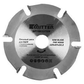 Диск пильный по дереву/пластику Ritter Optimcutter, для ушм, 125х22.2 мм, 6 зубьев
