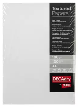 Дизайн-бумага текстурная белая 100 гр. 100 л. 12368