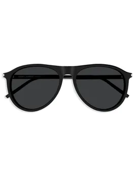 Солнцезащитные очки-пилоты Saint Laurent Eyewear, черный