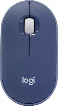 Мышь Logitech M350 Pebble Wireless, синий