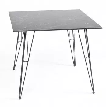 Обеденный стол руссо (outdoor) черный 90x75x90 см.