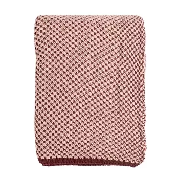 Плед двухцветный из хлопка essential (tkano) красный 130x180 см.