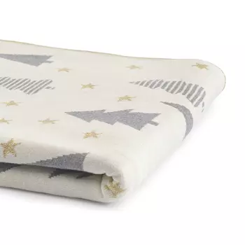 Плед из хлопка с новогодним рисунком magic forest из коллекции new year essential, 130х180 см (tkano) мультиколор