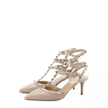 Кожаные туфли Rockstud с ремешками Valentino