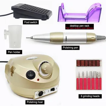 NAILCO Professional эффективная 15 Вт 35000 об / мин белая шлифовальная машина для разгрузки и полировки для пилки для ногтей сверло для ногтей US белый