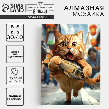 Алмазная мозаика с полным заполнением на холсте