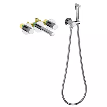 Смеситель для раковины с гигиеническим душем Timo Saona 2383/00SM хром