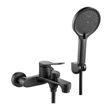 Смеситель для ванны c душем Shevanik S6202H черный
