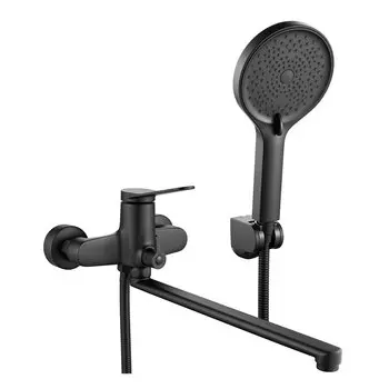 Смеситель для ванны c душем Shevanik S6222H черный
