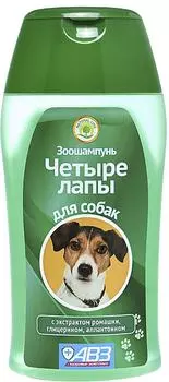 Шампунь для собак АВЗ Четыре лапы для ежедневного мытья лап после прогулки 180мл