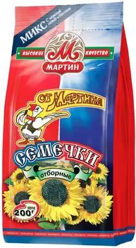 Семечки от Мартина Отборные Микс соленые с несолеными 200г