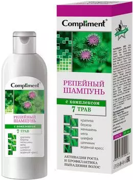 Шампунь для волос Compliment репейный с комплексом 7 трав 200мл