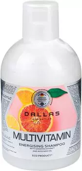 Шампунь для волос Dallas Multivitamin мультивитаминный энергетический с экстрактом женьшеня и маслом авокадо 1000мл