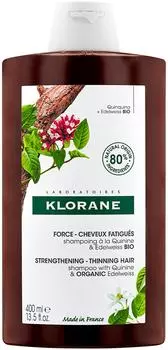 Шампунь для волос Klorane с экстрактом хинина и органическим экстрактом эдельвейса 400мл