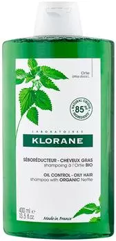 Шампунь для волос Klorane с органическим экстрактом крапивы 400мл