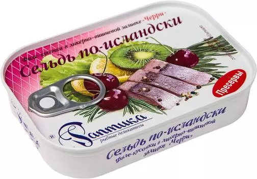 Сельдь Раптика По-исландски в ликерно-вишневой заливке Черри 115г
