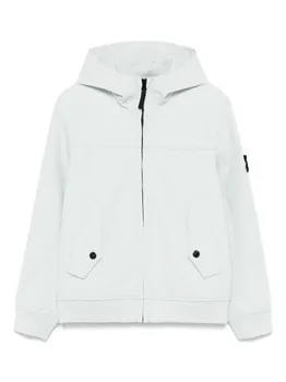 Куртка с капюшоном и нашивкой Compass Stone Island Junior, синий