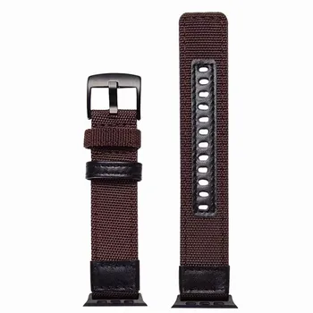 Ремешок для часов для Apple watch band 44 мм 45 мм 41 мм 40 мм Jeep Canvas нейлон + кожаный браслет iwatch Series 3 4 5 6 SE 7 8 Ultra Band 49 мм 38mm