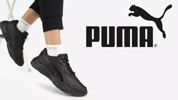 Кроссовки женские PUMA 90S Runner Sl, Черный, размер 35